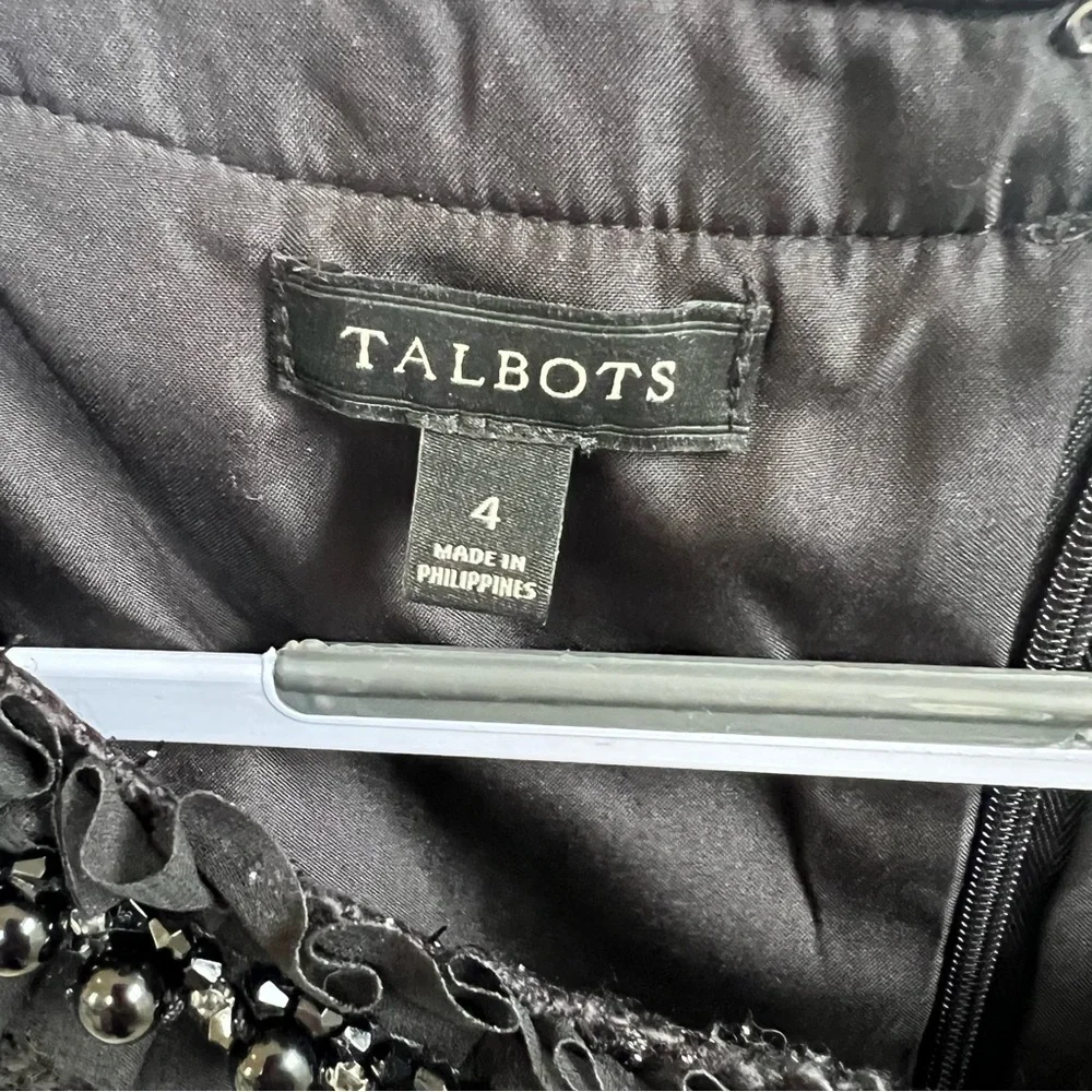 Talbots Black Sparkle Tweed Sheath Dress - Picture 6 of 8